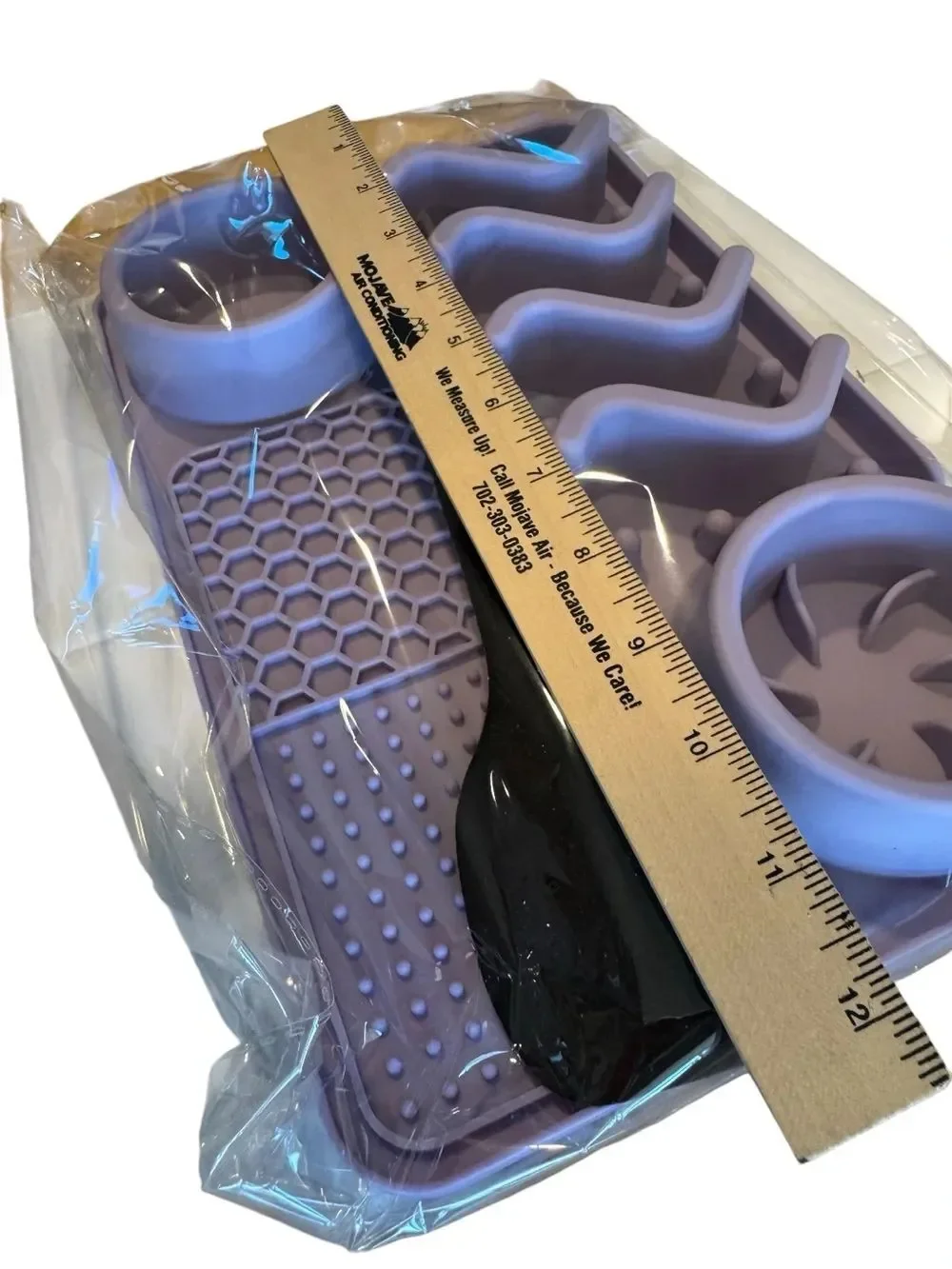 PETRIXX Slow Feed Dog Lick Mat w/ Bowl & Spatula Anxiety Relief Purple NWT